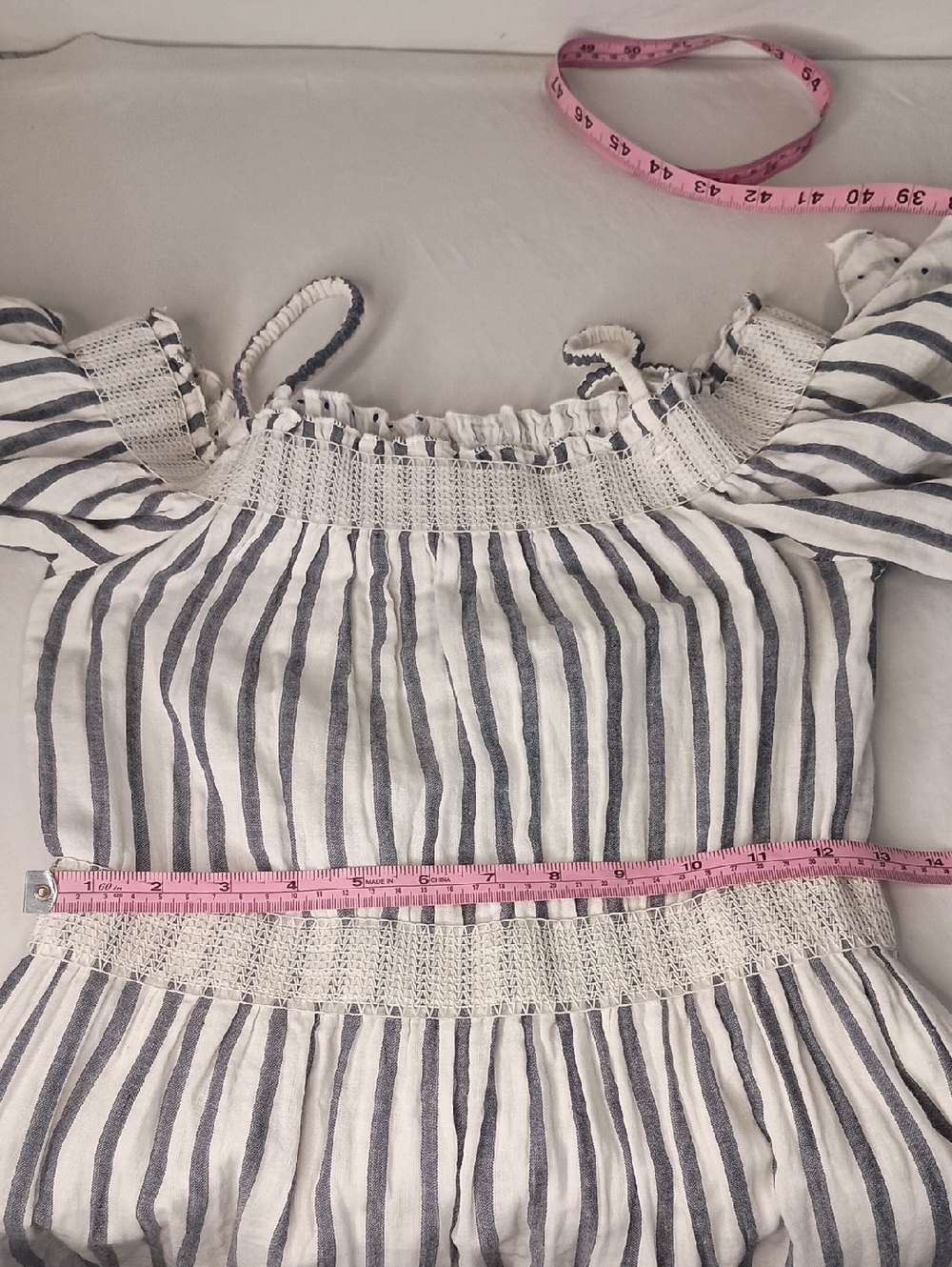 V By Violet Weekend Women's Size Small Cotton Gauze Dress With Pockets Coastal - Picture 8 of 10